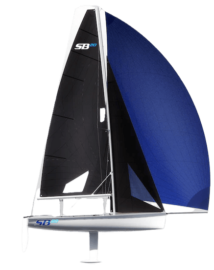 SB302 Gennaker with Simple Bag (Red , White or Dark Blue) - Devoti Sailing